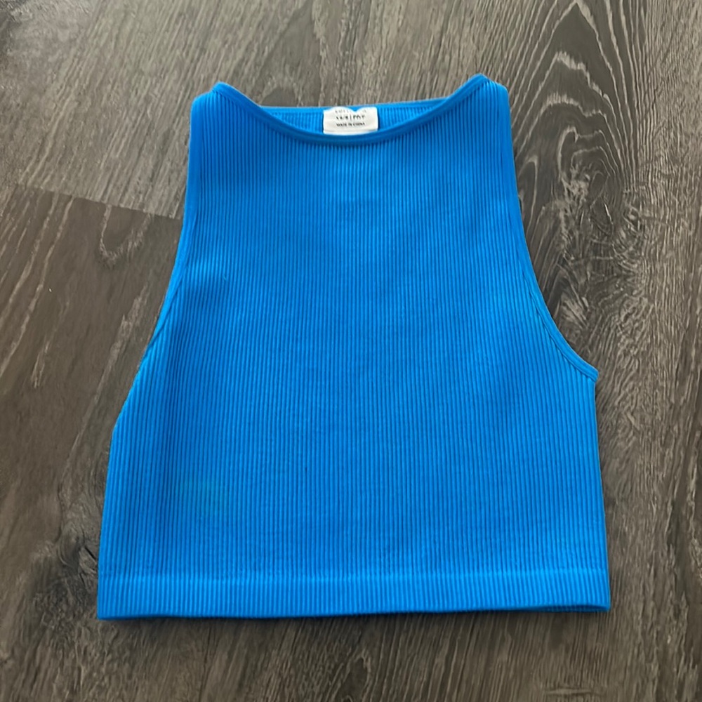 Cotton on blue tank